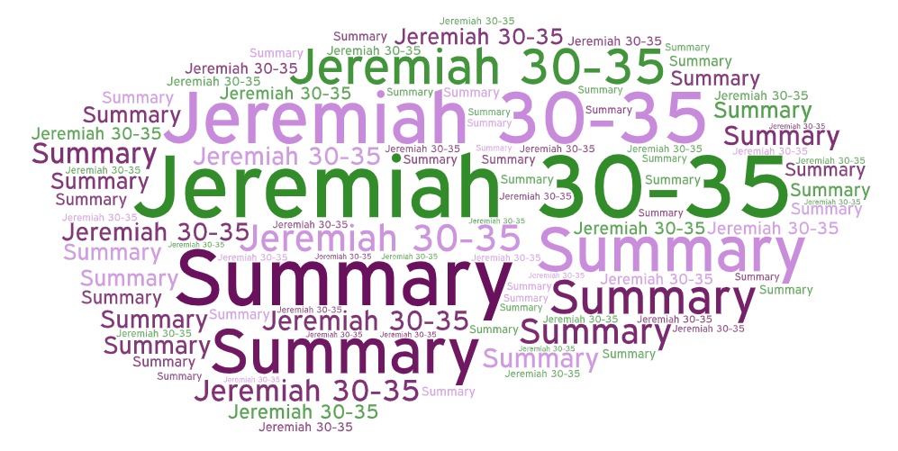 Jeremiah 30-35 Summary