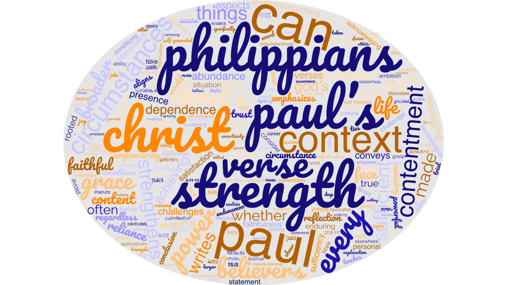 “I can do all things through Christ who strengthens me” (Philippians 4:13&nbsp;Meaning)