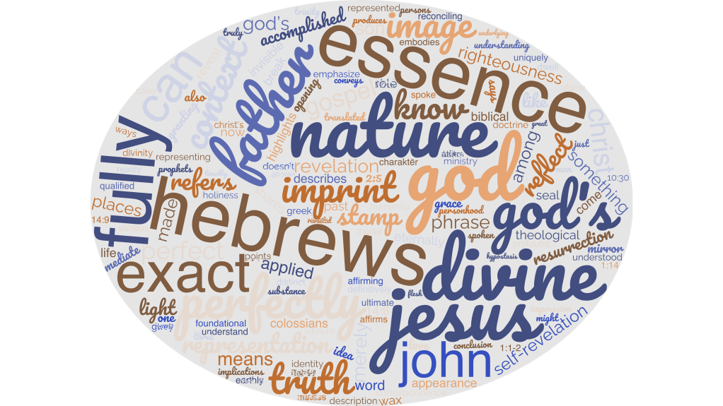 Hebrews 1:3 “the exact imprint of His&nbsp;nature”